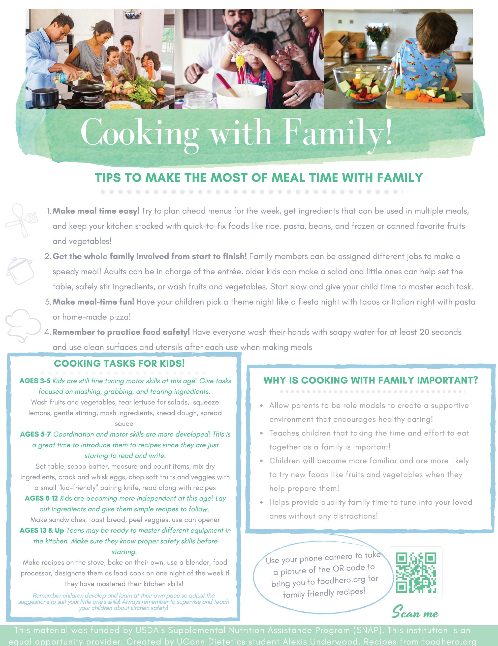 Cooking with Family tip sheet