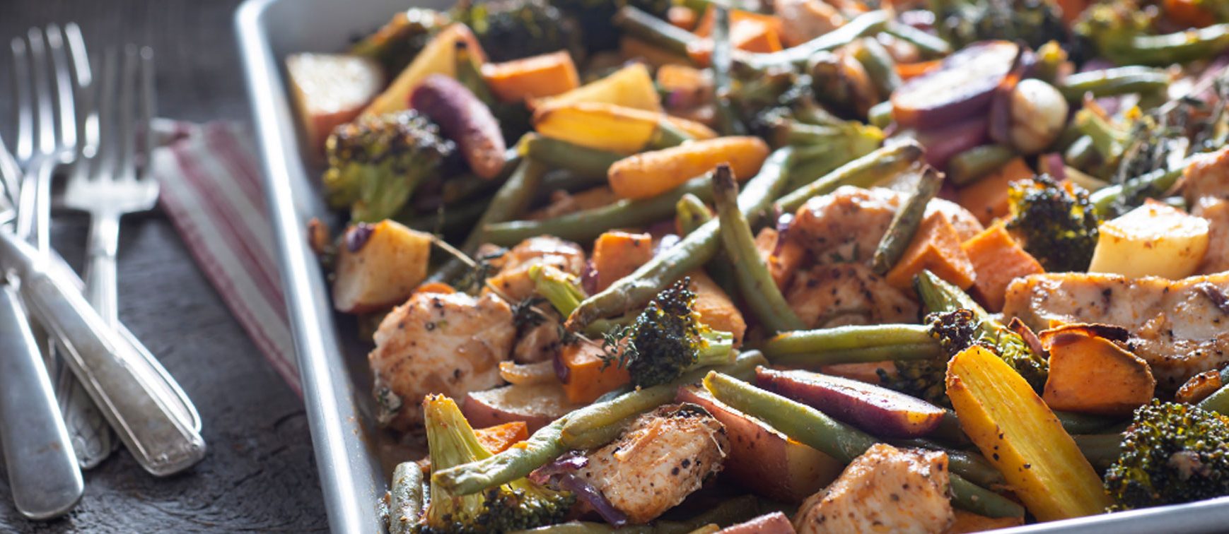 healthy meals Pan roasted vegetables
