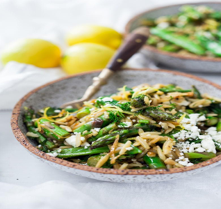 Spring Orzo with Asparagus, Lemon and Dill
