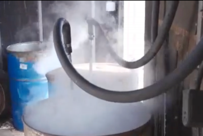 Set up and operating steam boilers in the process of sterilizing food waste.