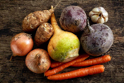 a variety of root vegetables