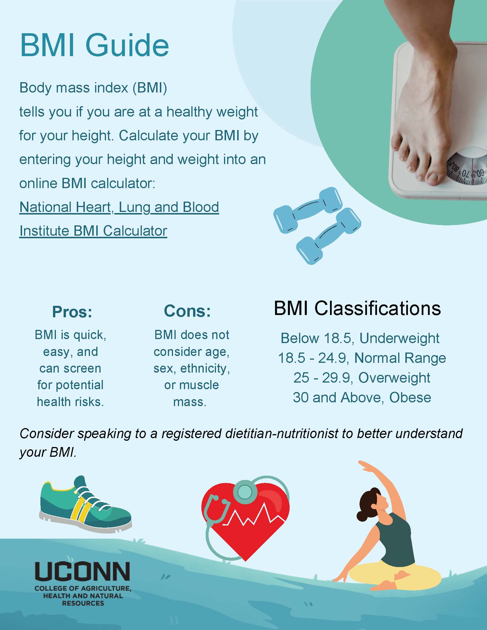 BMI Guide handout with chart