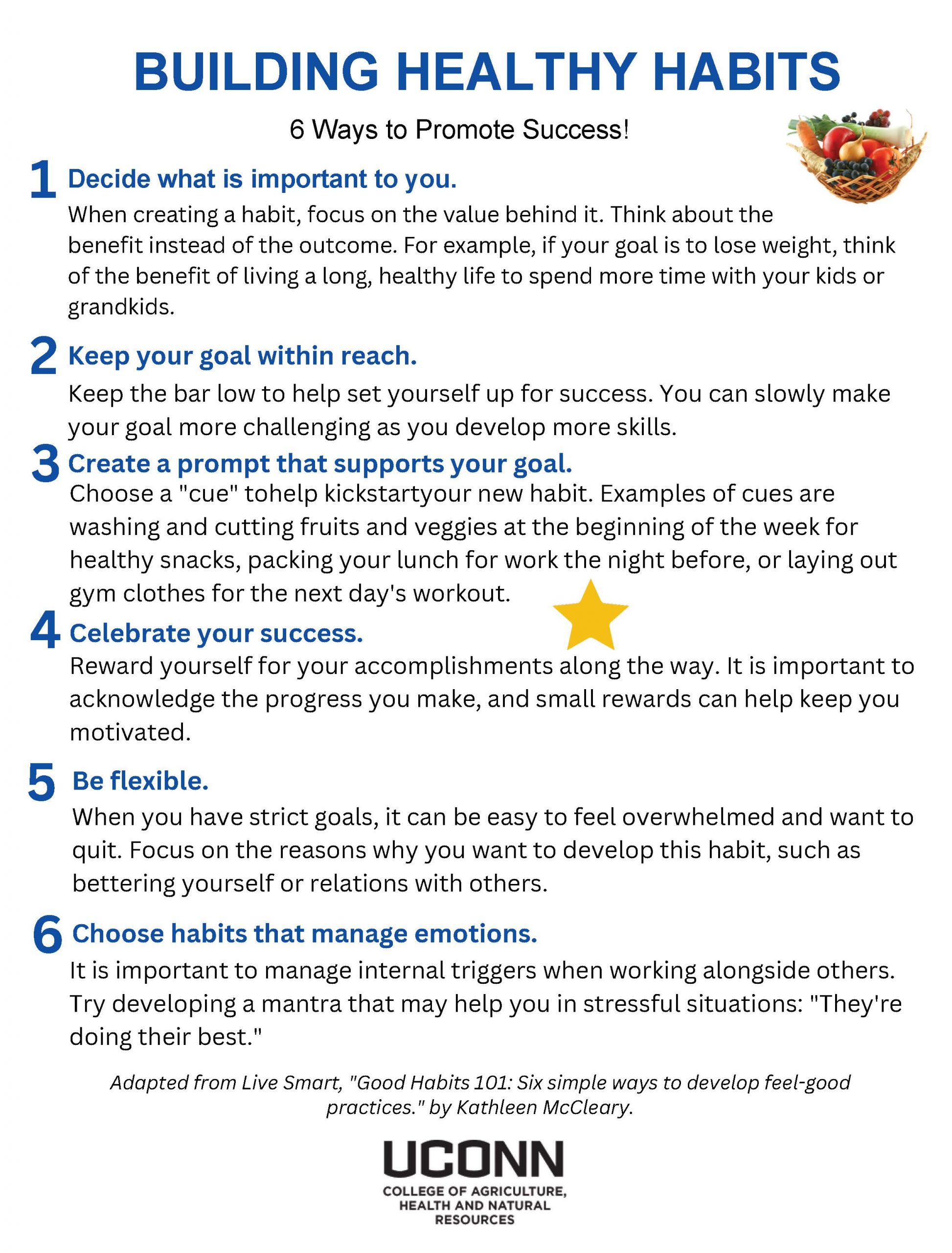 Building Healthy Habits flyer