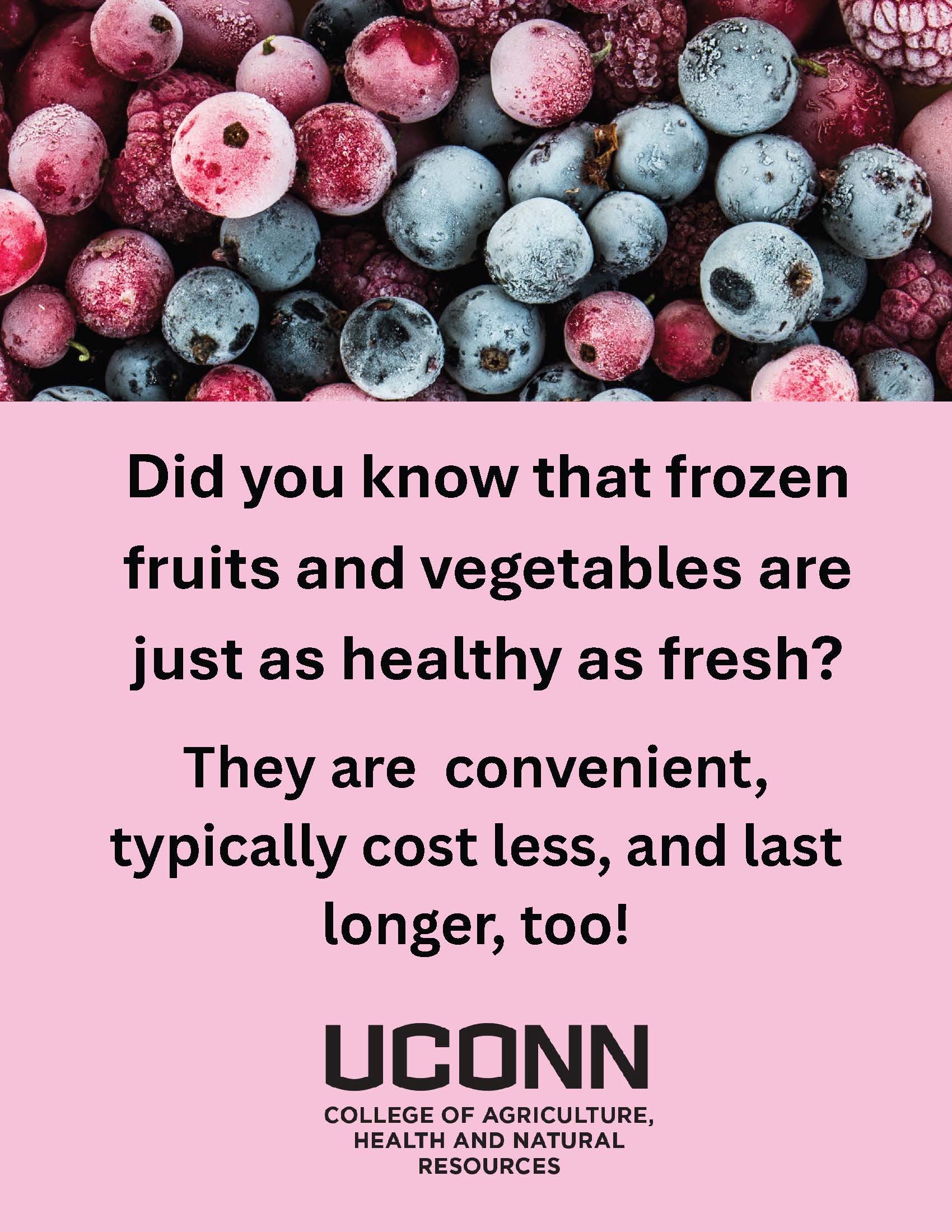 Frozen Fruits and Vegetables flyer