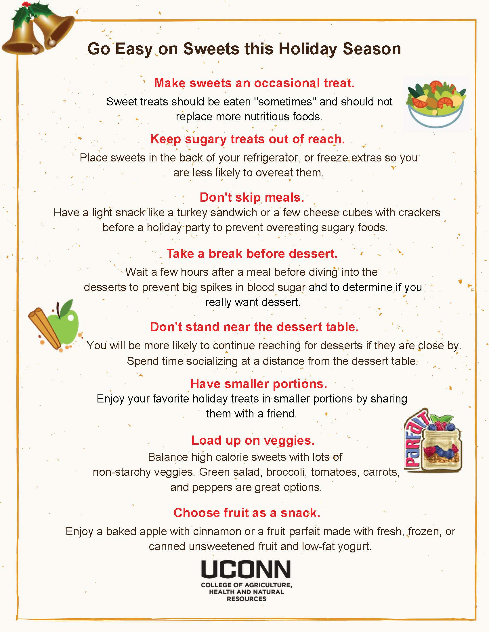 Go Easy on Sweet this Holiday Season handout