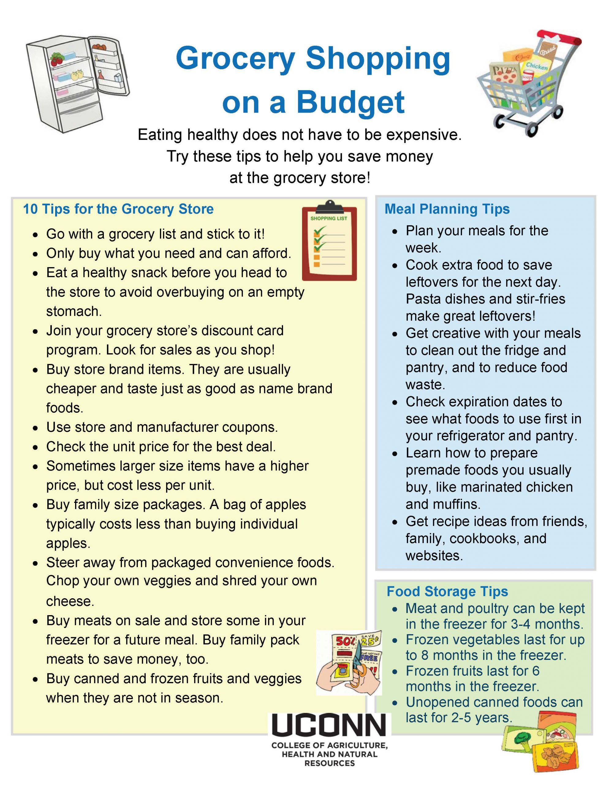 Grocery Shopping on A Budget flyer