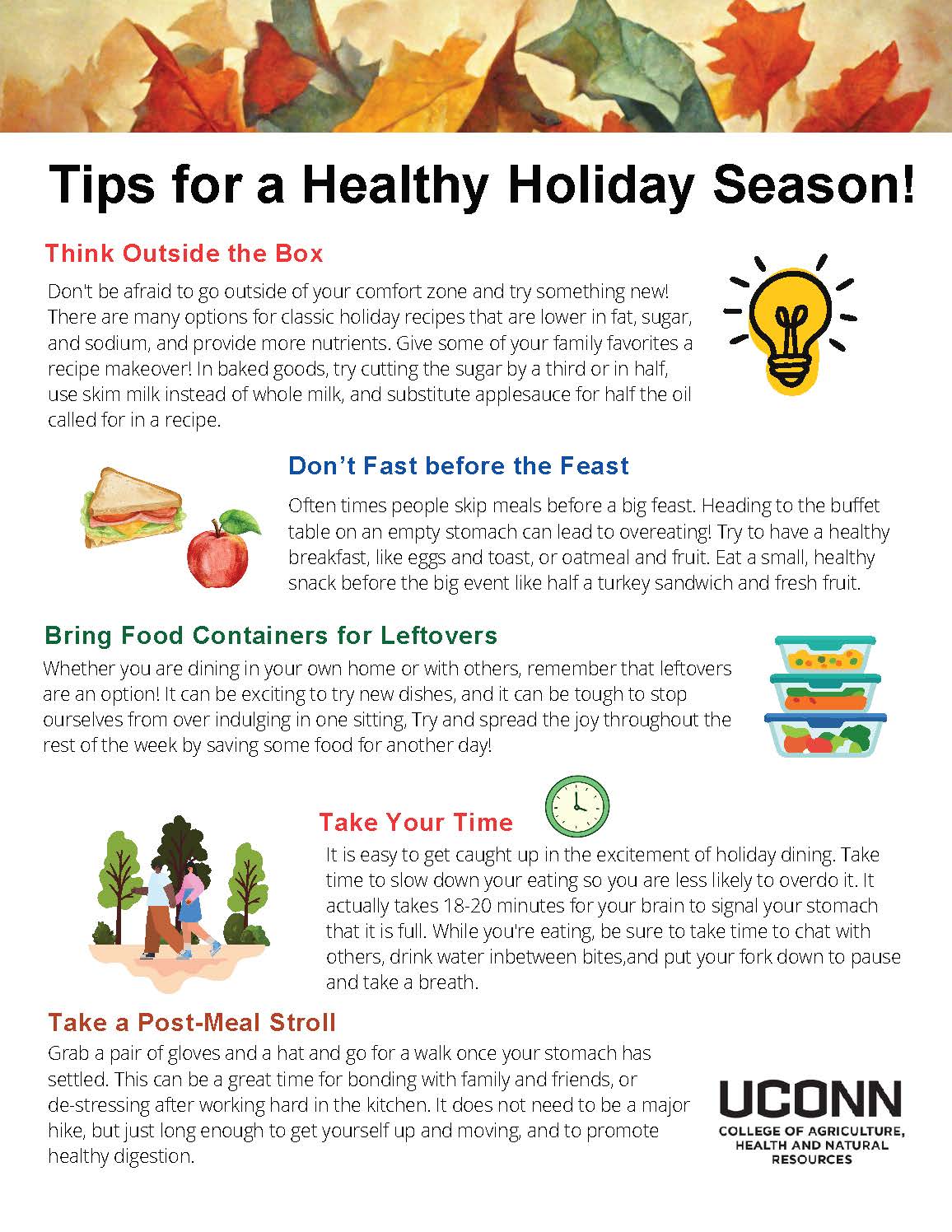 Tips for a Healthy Holiday Season! flyer