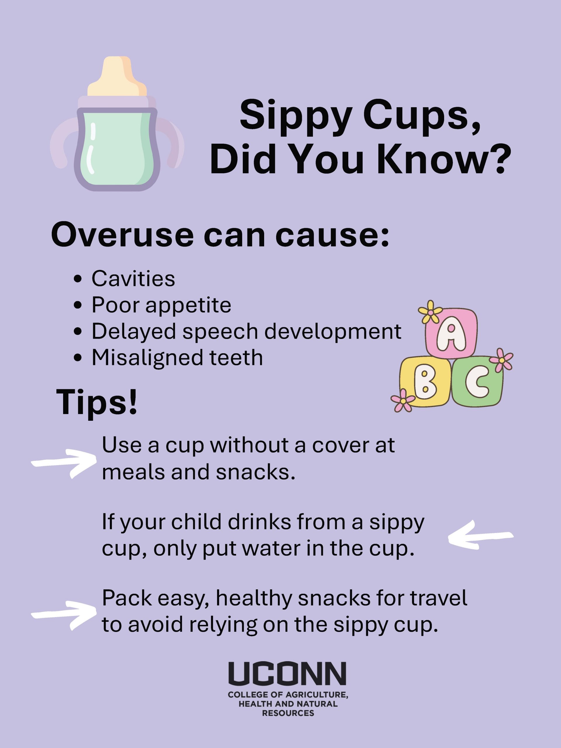 Sippy cups: did you know...? flyer