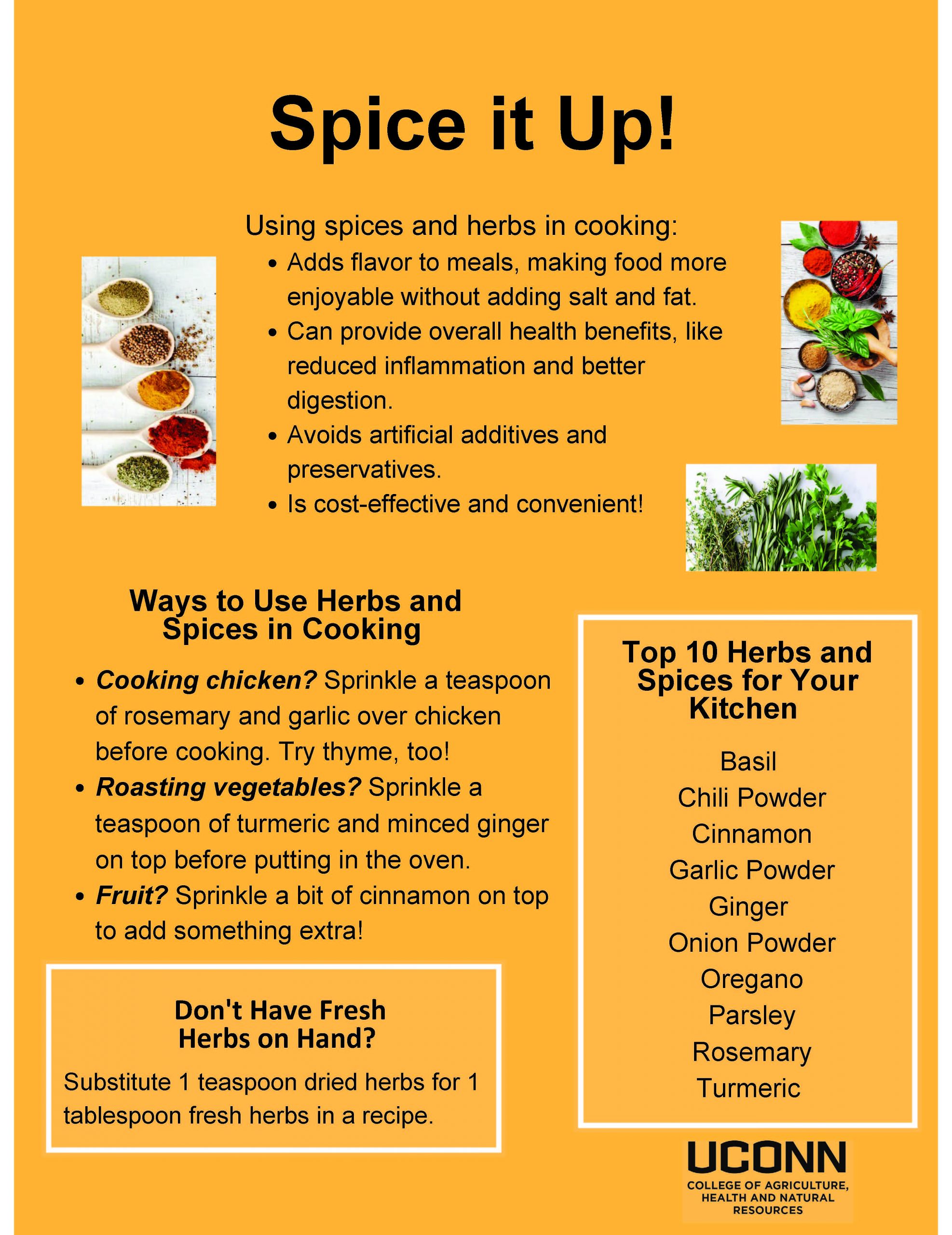 Spice It Up! flyer