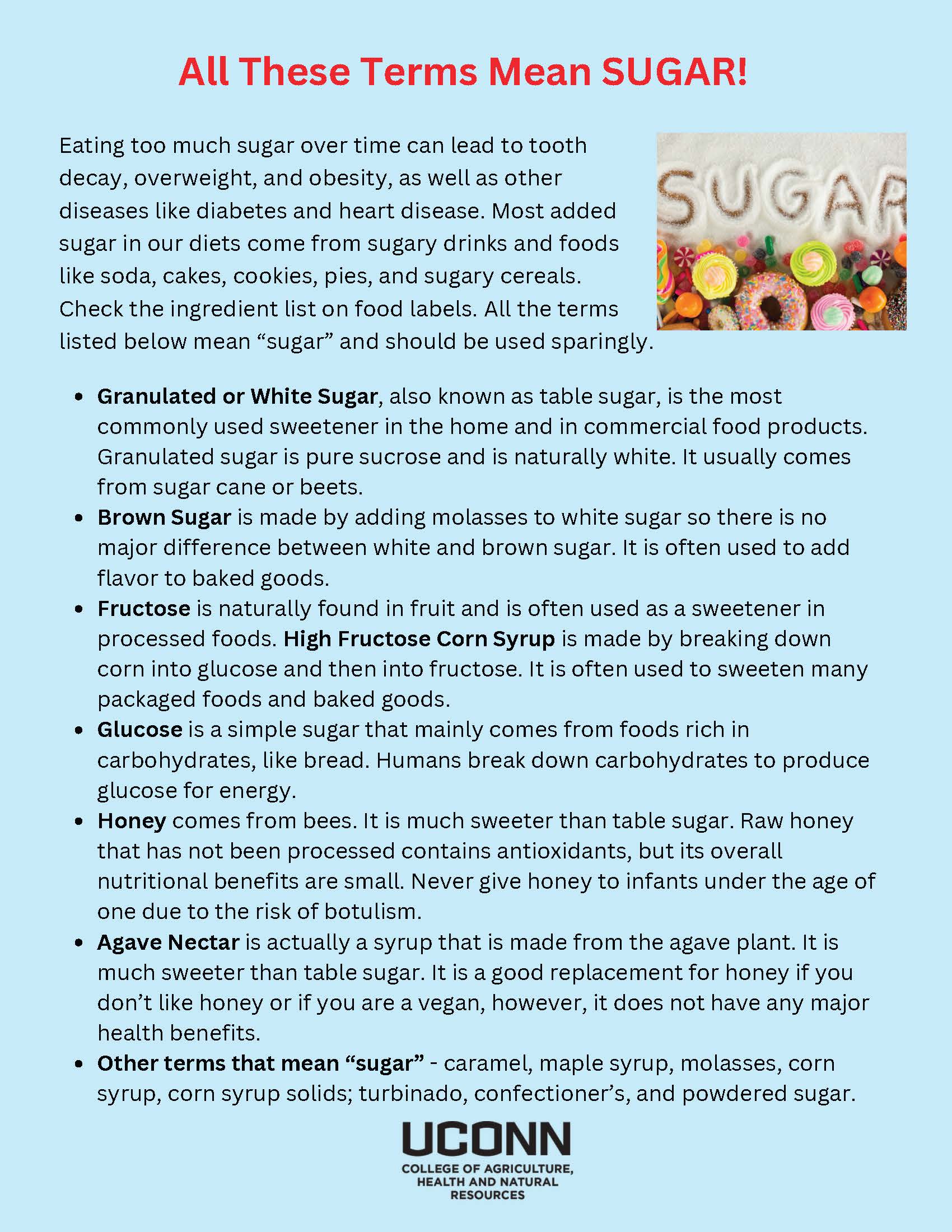 All These Terms Mean Sugar! flyer