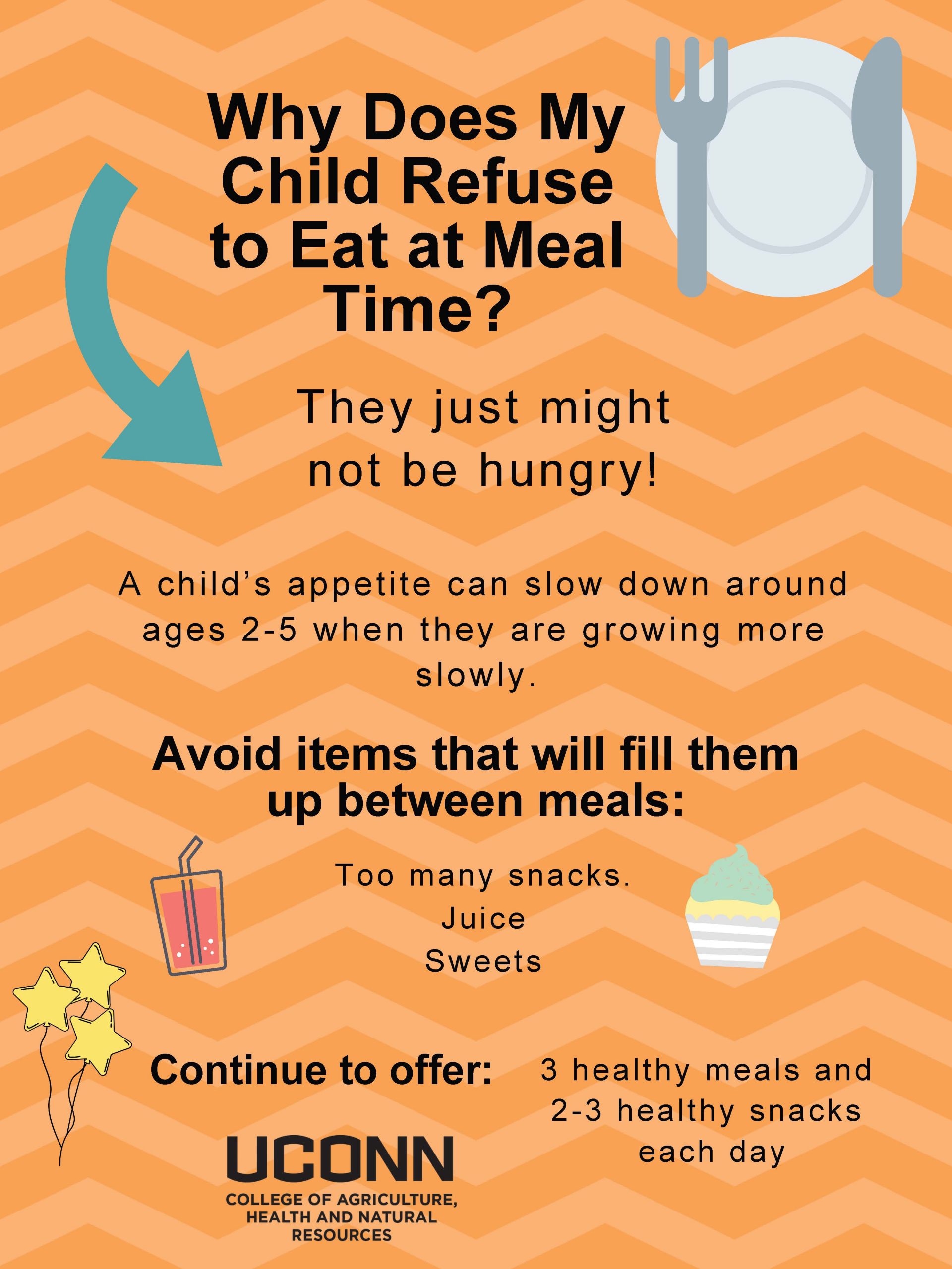 Why Does My Child Refuse to Eat at Meal Time? flyer