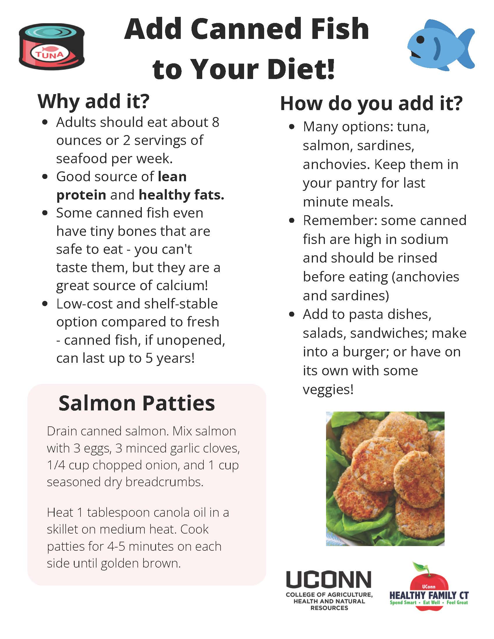 Add Canned Fish to Your Diet flyer